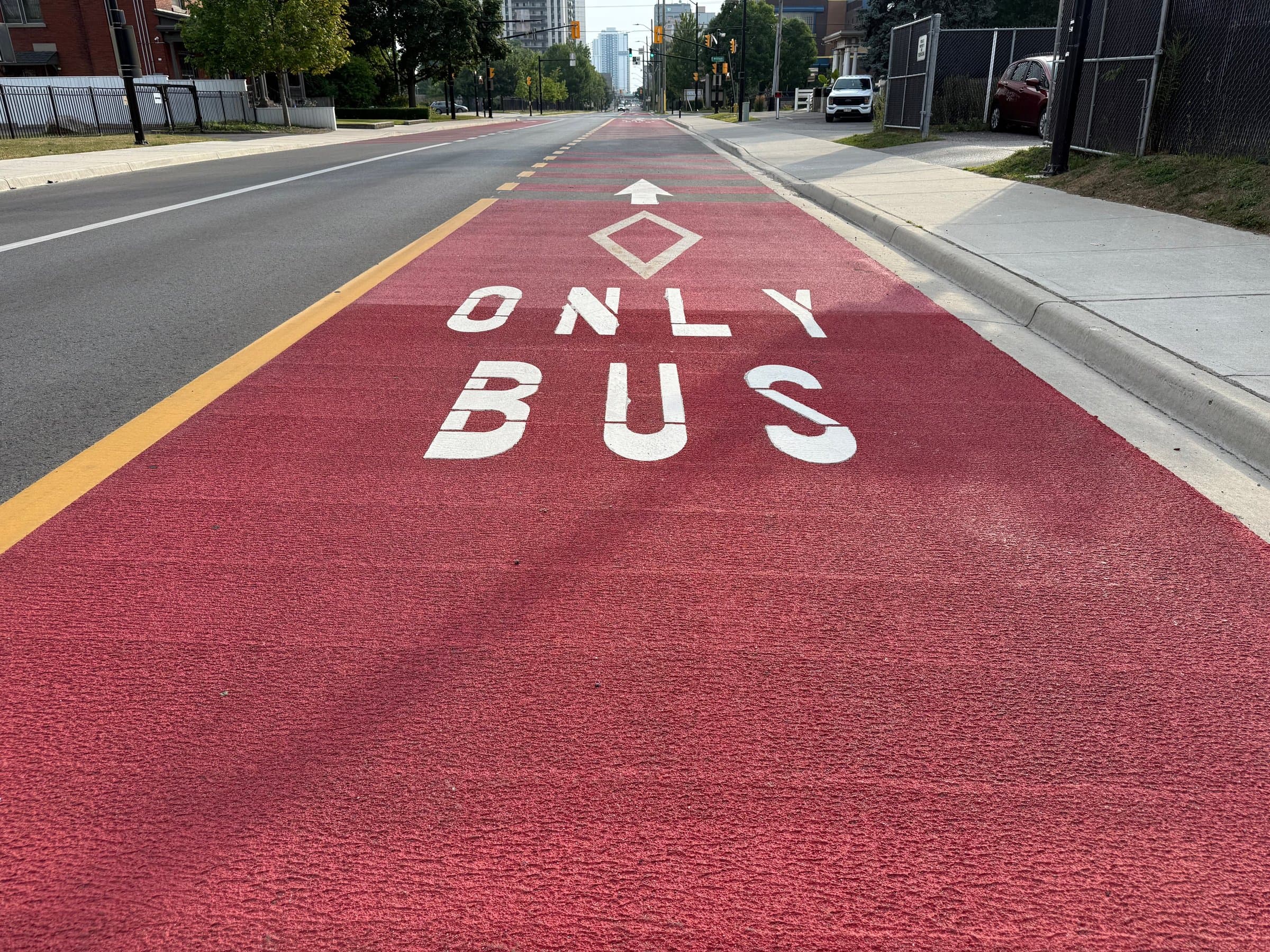 Bus Lanes surface systems by HUB — Canadian installation — installation photo 4