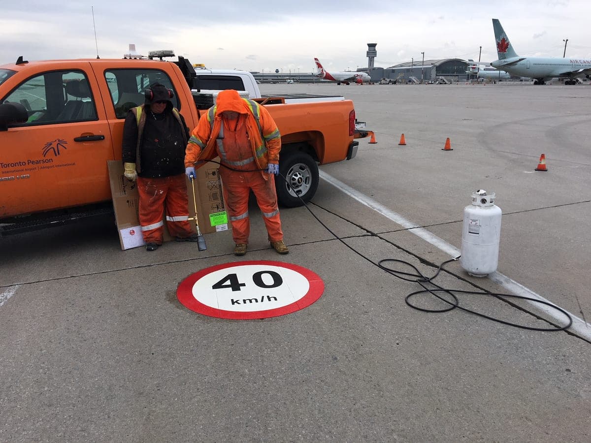 AirMark decorative pavement by HUB Surface Systems — installation photo 7